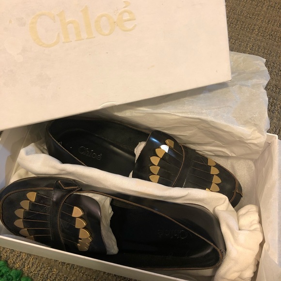 Chloe Shoes - Chloé Black Harvard Loafers Flats